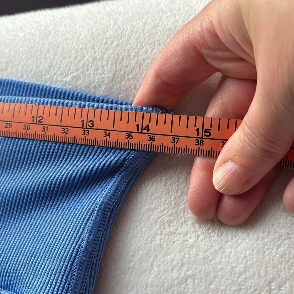 AERIE Blue Ribbed Leggings - Picture 7 of 8